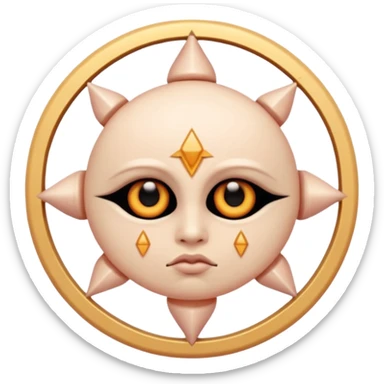 Ritual piercings embedded in pale flesh forming occult pattern sticker