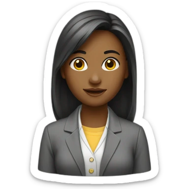 study girl in desk sticker