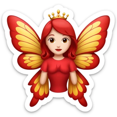 UNA MARIPOSA ROJA, PERO DEBE SER UN ROJO UN POCO CLARO. sticker