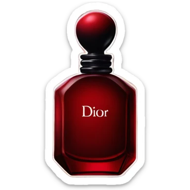 Dior perfume dark red bottle hypnotic poison sticker