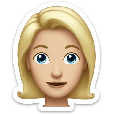 55 year old woman blonde hair blue eyes  sticker