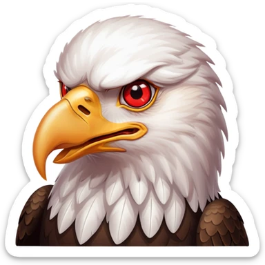 A eagle with red eyes Smoking a big joint sticker