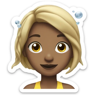 Girl swim freestyle in the water  sticker