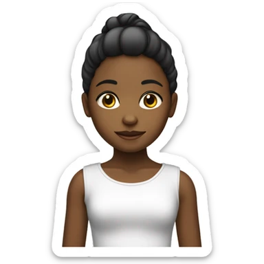 Una niña de pelo negro, blanquita bonita, dormida sticker