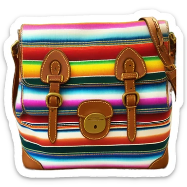 Realistic dooney and Bourke serape pattern satchel purse. sticker