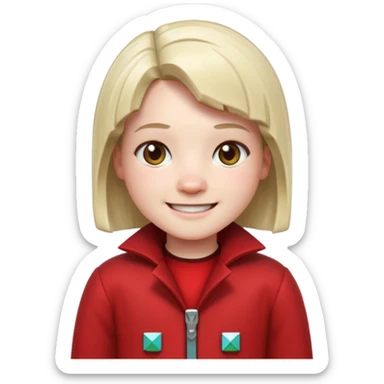 Minecraft villager wearing a red coat sticker