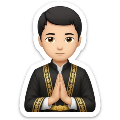 Man bowing taken from behind sticker