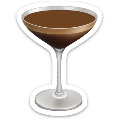 Brown espresso martini in a fancy glass sticker