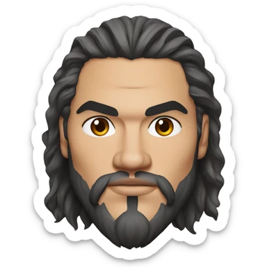 realistic jason momoa wearing tee sticker