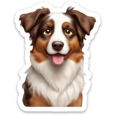 Cute dog Australian shepherd red Merle  sticker