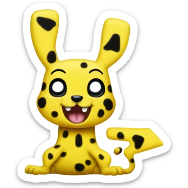 Marsupilami Pikachu Sponge Bob sticker