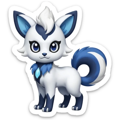 Meowstic-Absol-fusion (full body) sticker