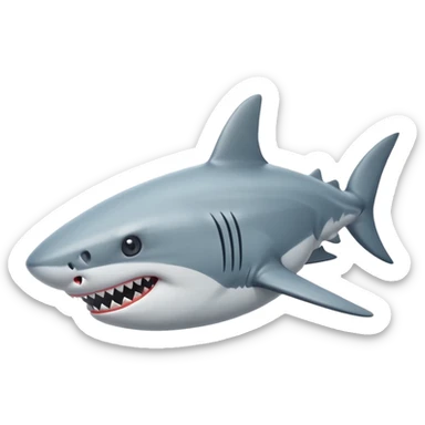 A shark whit nike shoes sticker