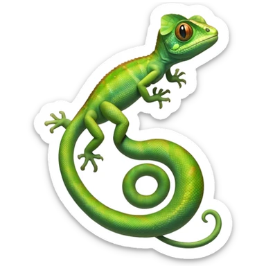 cinematic-chameleon-realistic-full-body-climbing-emoji,-slender-body-gripping-a-twisting-vine-with-prehensile-feet,-scaly-green-skin-shifting-shades-with-its-environment,-large-bulging-eyes-rotating-independently,-delicate-coiled-tail-curling-behind,-long-tongue-slightly-protruding-as-if-ready-to-strike,-simplified-yet-realistic-focused-features,-highly-detailed,-glowing-with-an-ethereal-forest-light sticker