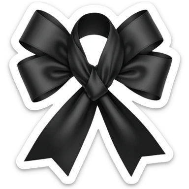 Ruban noir croisé avec 1 boucle comme celui de Crans Montana sticker