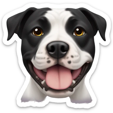 Black Staffordshire Bullterrier sticker