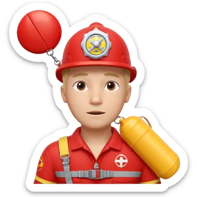 lifeguard portrait, head and shoulders only, wearing red lifeguard uniform, rescue whistle and buoy strap visible, confident alert expression, beach safety vibe, 3D cartoon, mobile game icon style, clean background, no text, no watermark
 sticker