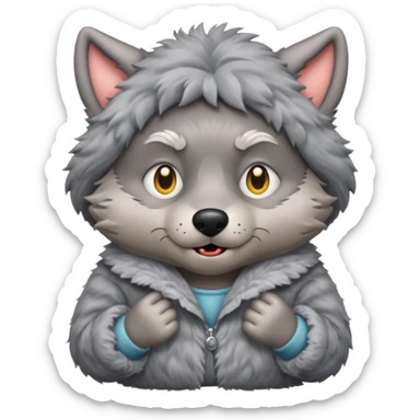 The big bad wolf put on Grandma's clothes. sticker