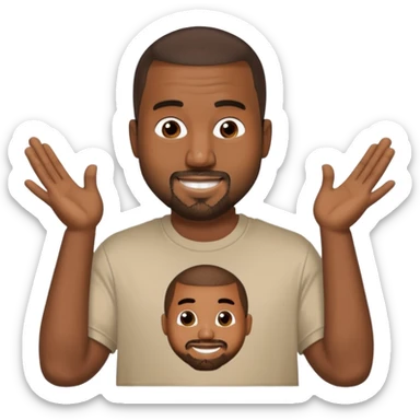 kanye west bear man sticker