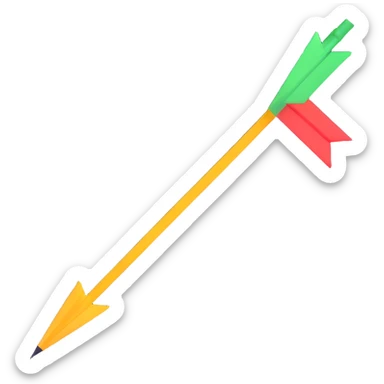 arrow with speed motion lines sticker