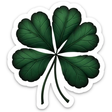 Trébol negro de cinco hojas  sticker