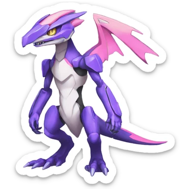  Cool Edgy Godly Futuristic Digimon-Fakemon-Genesect-Reptile full body sticker