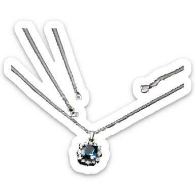 Diamond necklace with Imogen pendant sticker