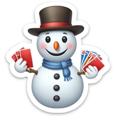 Snowman as a street hustler sticker