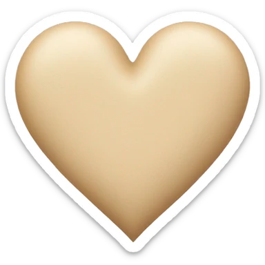 Beige heart sticker