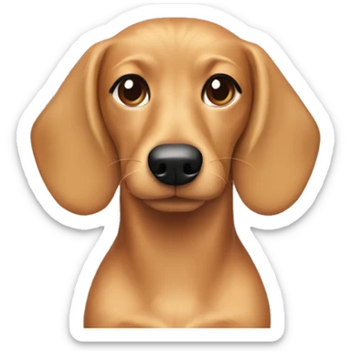 Wiener dog with blond girl sticker