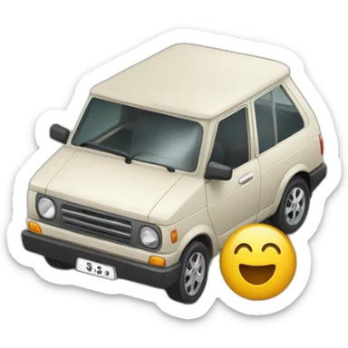 carro com asas voando sticker