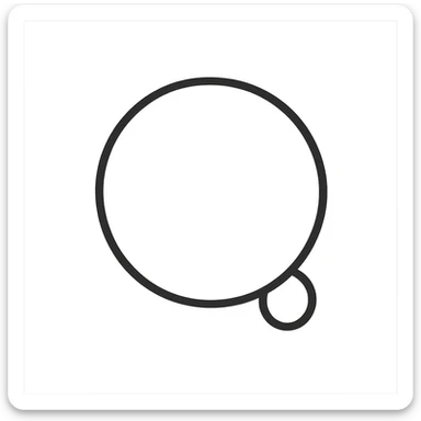 a simple monocle, minimal, thin black rim sticker