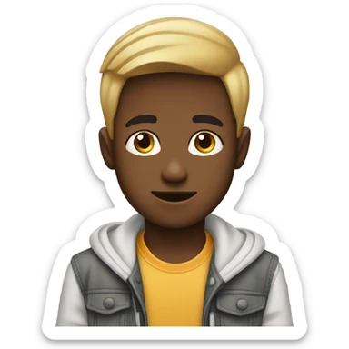 Medium cute boy who’s super busy sticker