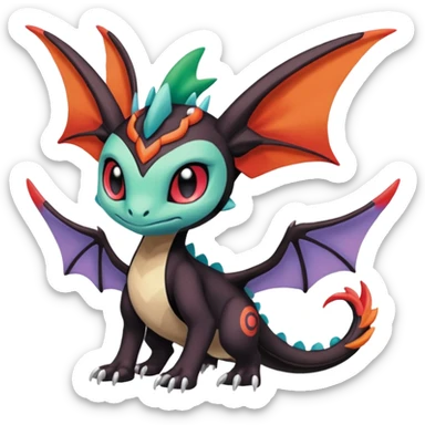Meloetta-Noivern-Stitch-Toothless-Fakémon-creature-hybrid sticker