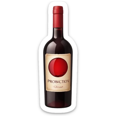 I want an emoji that describes that no drinks allowed but with wine sticker