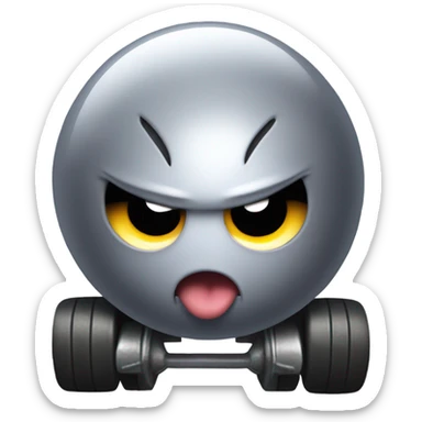 Metal cute Kirby bubble Gray ball driving on car wheels with mad eyebrows game sticker
