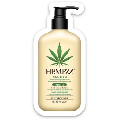 Hempz Vanilla Lux Herbal Body Moisturizer 17 oz sticker