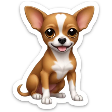 little dog pincher kinda chihuahua pure BROWN color  sticker