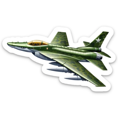 Un cocodrilo fusionado con un avión de combate  sticker