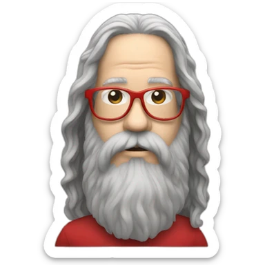 rick rubin with red-tinted and wire-rimmed glasses sticker