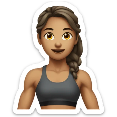 Girl doing crossfit sticker