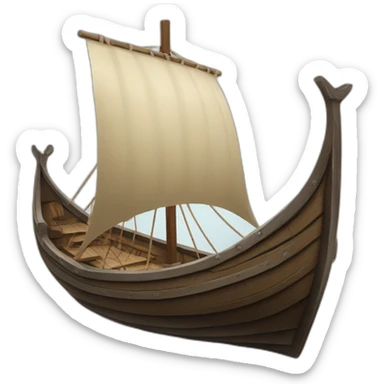 Viking longboat sticker