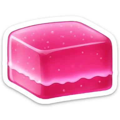 pink sparkly jello sticker