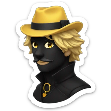Chat noir avec des tache noir sticker