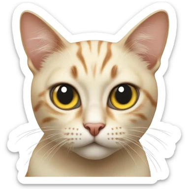 realistic cat with slit pupils sticker