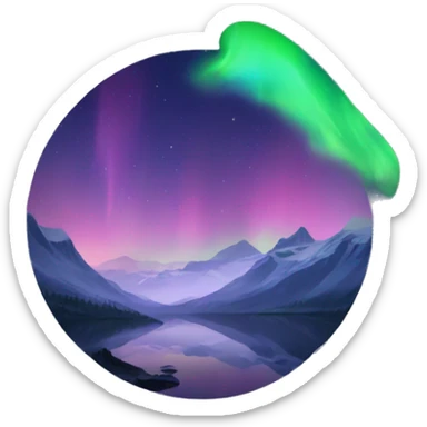 Aurora borealis sticker