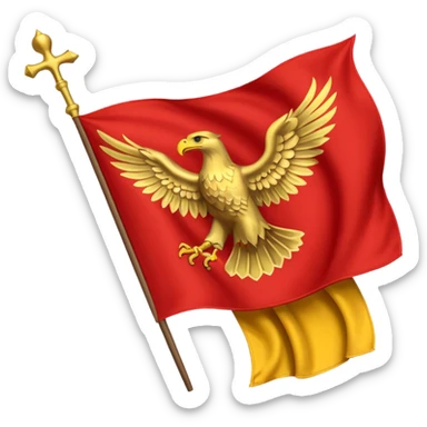 peux tu me générer le drapeau de l'empire romain en mode emoji drapeau basique sticker
