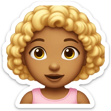 Cute baby girl in love sticker