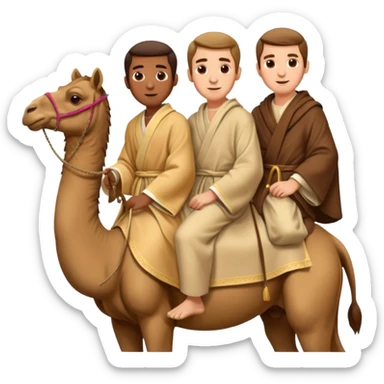 three wise men on camels sticker
