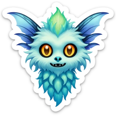 Draconian Faerie Elvish Vampiric Spectral Ghostly Ghoulish Skeletal Furry Fuzzy Fluffy Feathery Translucent Transparent Luminescent Bioluminescent sticker